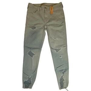 American Eagle Ripped Low-Rise Twill Jegging US 10 Short